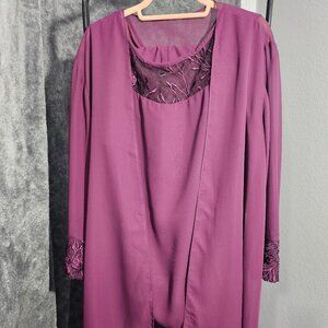 3 piece TS Jumpsuit / Pantsuit Size 22